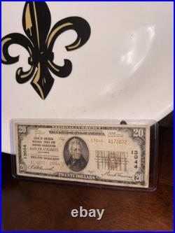 1929 $20 National Banknote Bank of America San Francisco California