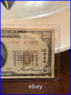 1929 $20 National Banknote Bank of America San Francisco California