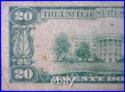 1929 $20 San Francisco CALIFORNIA F National Bank Note Currency Nice Fine NR