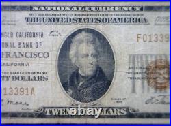 1929 $20 San Francisco CALIFORNIA VG + National Bank Note Currency NR