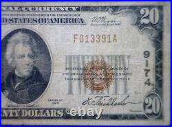 1929 $20 San Francisco CALIFORNIA VG + National Bank Note Currency NR