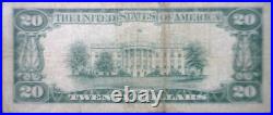 1929 $20 San Francisco CALIFORNIA VG + National Bank Note Currency NR