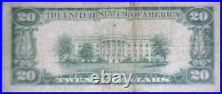 1929 $20 San Francisco CALIFORNIA VG + National Bank Note Currency NR