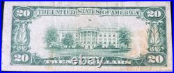 1929 $20 San Francisco CALIFORNIA XF Det. National Bank Note Currency EX LOT NR