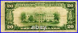 1929 $20 San Francisco, California Small Size National Bank Note Fr #S-2106