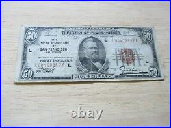 1929 $50 The Federal Reserve Bank Of San Francisco, California