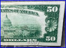 1929 Federal Reserve Bank San Francisco California $50 National Note Brown Seal