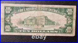 1929 Ten Dollar Bill $10 National Currency San Francisco California #98873