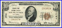 1929 Ty. 1 Crocker First NB of San Francisco, California $10 NBN Ch#1741 (59488)