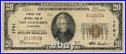 1929 Ty. 1 Crocker First NB of San Francisco, California $20 NBN Ch#1741 (59486)