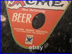 1930s Antique ACME Beer Cardboard Fan Beer Sign San Francisco, California NRA