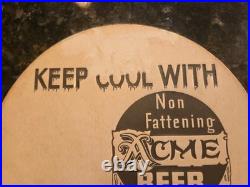 1930s Antique ACME Beer Cardboard Fan Beer Sign San Francisco, California NRA