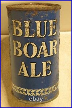1930s BLUE BOAR ALE, O/I IRTP flat top beer can, San Francisco California
