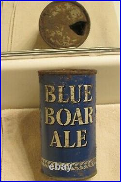 1930s BLUE BOAR ALE, O/I IRTP flat top beer can, San Francisco California