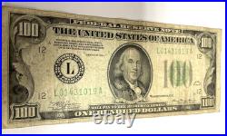 1934 $100 Dollar Bill San Francisco California A-12 Banknote