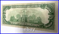 1934 $100 Dollar Bill San Francisco California E-12 Banknote 4-Zero With 4-Digit