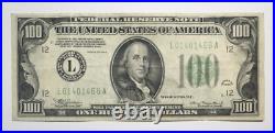 1934 $100 Federal Reserve Note San Francisco, California Green Seal