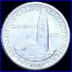1935 S California Pacific international Exposition Commemorative Half Dollar UNC