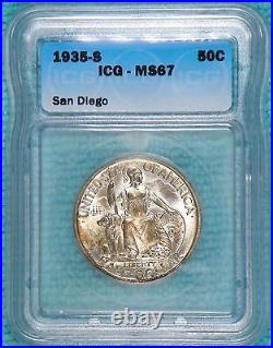 1935-S MS-67 California Pacific Internation Expo San Diego Silver 70,132 Minted