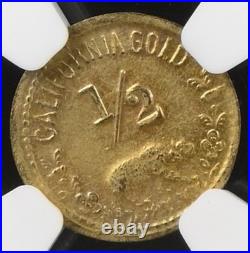 1936 San Francisco Oakland Bay Bridge California Fractional Gold Gilt Token NGC