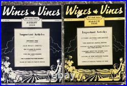 1938 California Wine Magazine 2 Vintage Issues WINES & VINES Iconic Viticulture