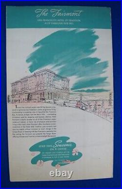1940's TONGA ROOM Menu Nob Hill San Francisco California Tiki Fairmont Hotel
