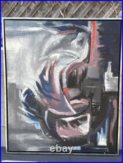 1949 Early California Modernist Abstract San Francisco Jerry Opper Oil Painting