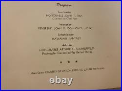 1949 Menu Fairmont Hotel San Francisco California Courtesy Matson Lines Lurline