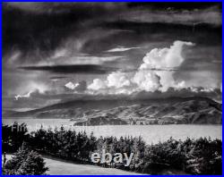 1950/70 ANSEL ADAMS Golden Gate San Francisco Landscape LARGE Photo Engraving