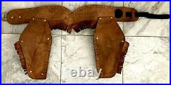 1950 Cross Draw Leather Double Holster Rig by Keyston Bros. San Francisco Calif
