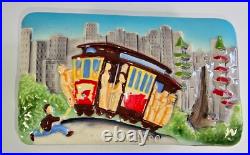 1950s San Francisco Cable Car Souvenir Box Made in Japan, Ted Lewy Style