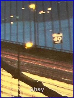 1950s Santa Fe Railway San Francisco Poster California Oakland Bay Bridge AT&SF