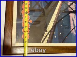 1950s Santa Fe Railway San Francisco Poster California Oakland Bay Bridge AT&SF