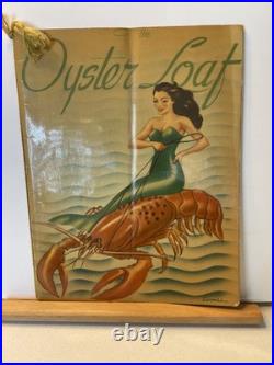 1952 Andrew Loomis MERMAID Cover Art OYSTER LOAF Menu San Francisco California