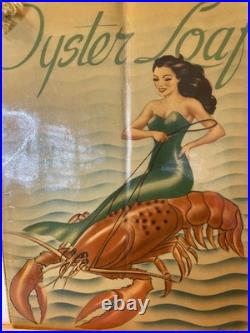1952 Andrew Loomis MERMAID Cover Art OYSTER LOAF Menu San Francisco California