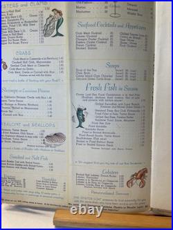 1952 Andrew Loomis MERMAID Cover Art OYSTER LOAF Menu San Francisco California