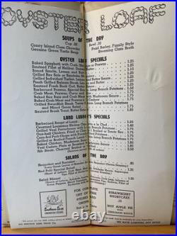 1952 Andrew Loomis MERMAID Cover Art OYSTER LOAF Menu San Francisco California