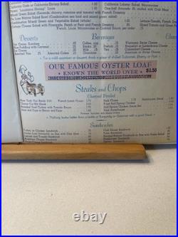 1952 Andrew Loomis MERMAID Cover Art OYSTER LOAF Menu San Francisco California