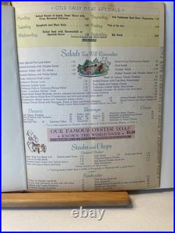 1952 Andrew Loomis MERMAID Cover Art OYSTER LOAF Menu San Francisco California