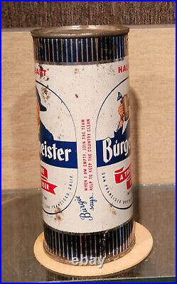 1957 16 Ounce Burgermeister Flat Top Beer Can San Francisco California