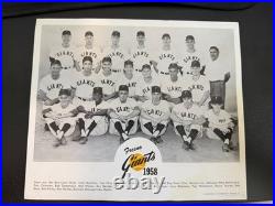 1958 Fresno Giants Team Photo California League Champions SF Giants Affiliate