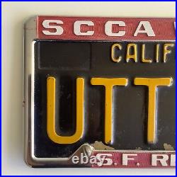1963 California License Plate with San Francisco Region SCCA Worker Frame