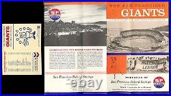1963 San Francisco Giants Letter Schedule History Booklet Souvenir Price List