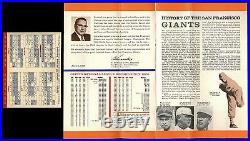1963 San Francisco Giants Letter Schedule History Booklet Souvenir Price List