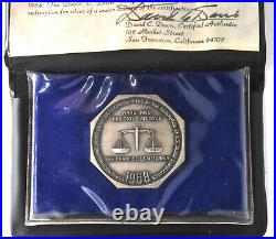 1968 Pure Silver Slug David C Davis San Francisco California Octagonal Coin #542