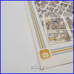 1974 Hollmann Bird's Eye View Pictorial Map of Downtown San Francisco California