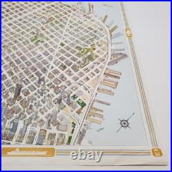 1974 Hollmann Bird's Eye View Pictorial Map of Downtown San Francisco California
