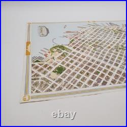 1974 Hollmann Bird's Eye View Pictorial Map of Downtown San Francisco California