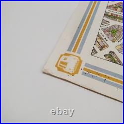 1974 Hollmann Bird's Eye View Pictorial Map of Downtown San Francisco California