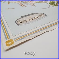 1974 Hollmann Bird's Eye View Pictorial Map of Downtown San Francisco California